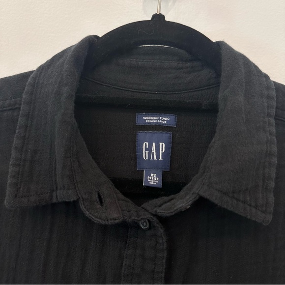 GAP Black Casual Button Down Shirt Relaxed Fit - Picture 10 of 12